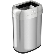 Load image into Gallery viewer, 13 Gallon / 49 Liter Stainless Steel Elliptical Open Top Trash Can