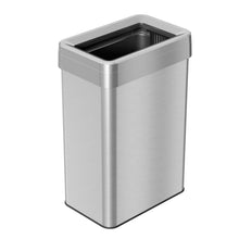 Load image into Gallery viewer, 16 Gallon / 61 Liter Stainless Steel Rectangular Open Top Trash Can with Dual Odor Filters