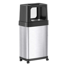 Load image into Gallery viewer, 18 Gallon Dual Side-Entry Rectangular Stainless Steel Trash Can