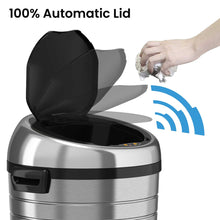 Load image into Gallery viewer, HLS Commercial 23 Gallon Sensor Trash Can with Wheels 100% automatic lid