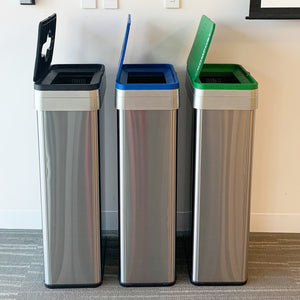 HLS21UOTTRIO Trash Recycle and Compost Bin Set