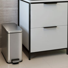 Load image into Gallery viewer, HLS Commercial 3 Gal Slim Step Pedal Waste Receptacle in bathroom