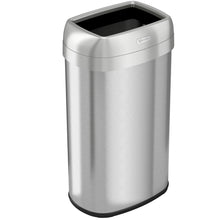 Load image into Gallery viewer, 16 Gallon / 61 Liter Stainless Steel Elliptical Open Top Trash Can