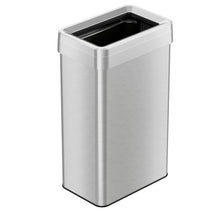 Load image into Gallery viewer, 18 Gallon / 68 Liter Rectangular Stainless Steel Open Top Trash Can with Dual Odor Filters