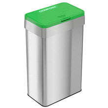 Load image into Gallery viewer, 21 Gallon / 80 Liter Rectangular Stainless Steel Open Compost Bin with Dual Odor Filters