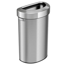Load image into Gallery viewer, 23 Gallon Stainless Steel Semi-Round Open Top Trash Can