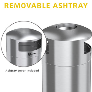 Removable ashtray; ashtray cover included