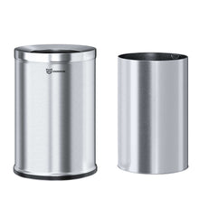 Load image into Gallery viewer, 26 Gallon Stainless Steel Round Open Top Trash Can with removable inner bin