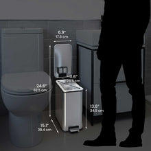 Load image into Gallery viewer, HLS Commercial Fire Rated Trash Can dimensions