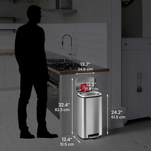 HLS Commercial Fire Rated Trash Can dimensions