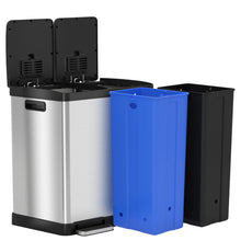 Load image into Gallery viewer, HLS Commercial 16 Gal Combo Recycle Bin and Waste Receptacle inner buckets